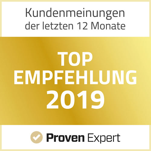 Proven Expert Top-Empfehlung 2019