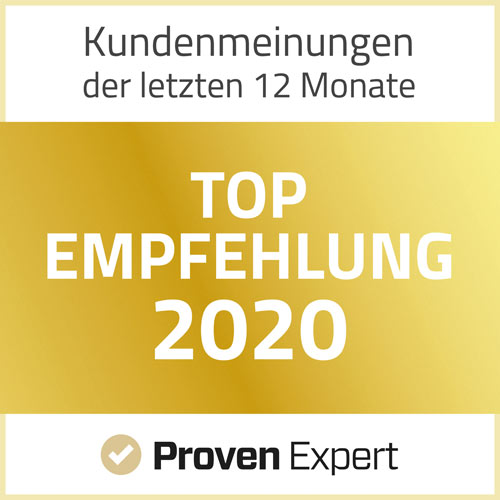 Proven Expert Top-Empfehlung 2020