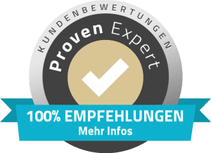 Proven Expert Kundenbewertungen 100 % Empfehlungen