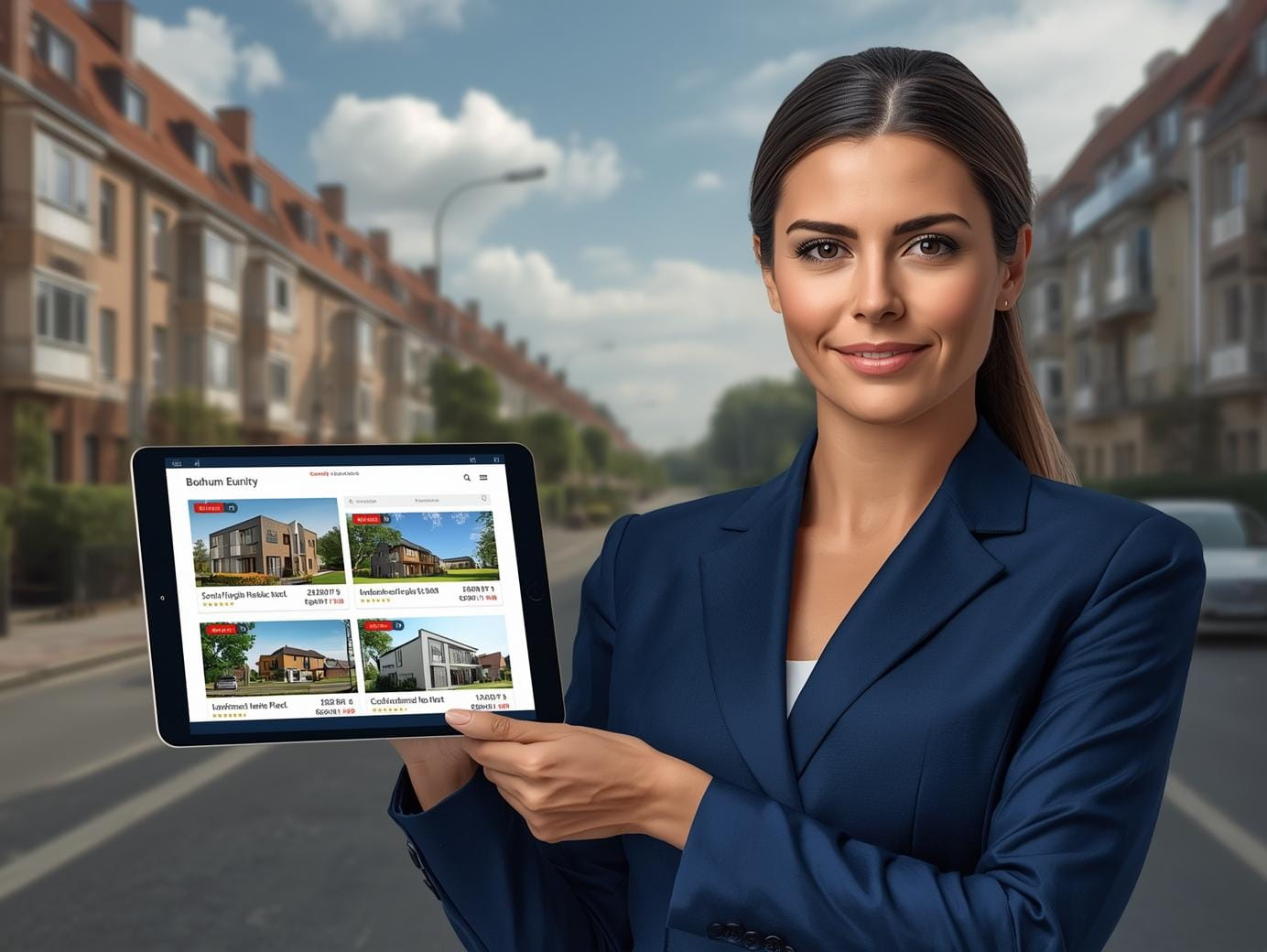 Immobilienmakler präsentiert regionale Immobilienangebote in Bochum in persönlichem Beratungsgespräch